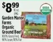 Pioneer Supermarkets Garden Manor Farms Organic Ground Beef offer