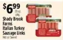 Pioneer Supermarkets Shady Brook Farms Italian Turkey Sausage Links offer