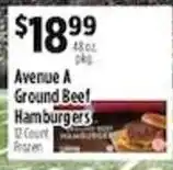 Pioneer Supermarkets Avenue A Ground Beef Hamburgers offer