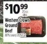 Pioneer Supermarkets Western Crown Ground Beef offer