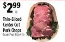 Pioneer Supermarkets Thin-Sliced Center Cut Pork Chops offer