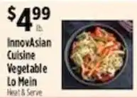 Pioneer Supermarkets InnovAsian Cuisine Vegetable Lo Mein offer
