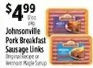 Pioneer Supermarkets Johnsonville pork breakfast sausage links offer