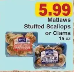 Piggly Wiggly Matlaws Stuffed Scallops or Clams offer