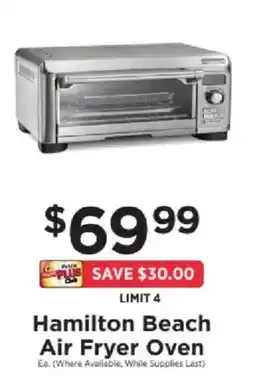 ShopRite Hamilton Beach Air Fryer Oven offer