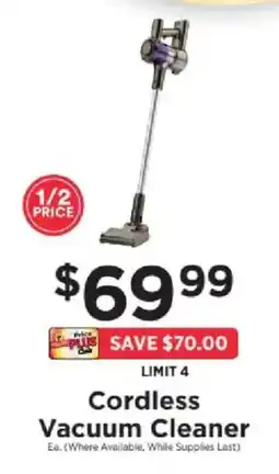 ShopRite Cordless Vacuum Cleaner offer