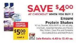 ShopRite Ensure Protein Shakes offer