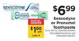 ShopRite Sensodyne or Pronamel Toothpaste offer