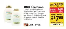ShopRite Ogx shampoo offer