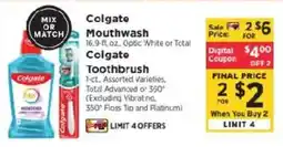 ShopRite Colgate Mouthwash and Colgate Toothbrush offer