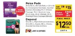 ShopRite Poise Pads offer