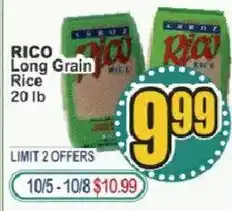 Food Universe Rico long grain rice offer