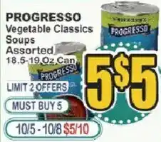 Food Universe Progresso vegetable classics soups assorted offer