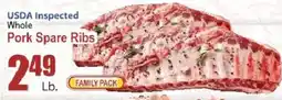 Food Universe Usda inspected whole pork spare ribs offer