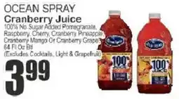Food Universe Ocean Spray cranberry juice offer
