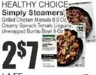 Food Universe Healthy Choice Simply Steamers offer