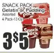 Food Universe Snack Pack Gelatin or Pudding offer