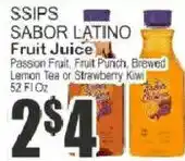 Food Universe Ssips sabor latino fruit juice offer