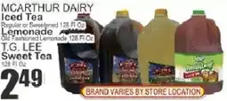 Food Universe McArthur Dairy Iced Tea offer