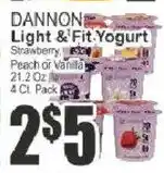 Food Universe Dannon light & fit yogurt offer