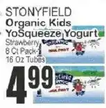 Food Universe Stonyfield organic kids yosqueeze yogurt offer
