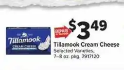 Giant Food Tillamook Cream Cheese offer