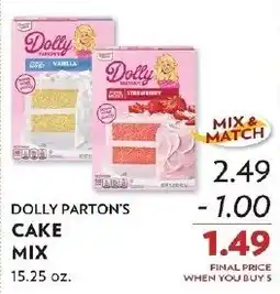 Reasors Dolly Parton's cake mix offer