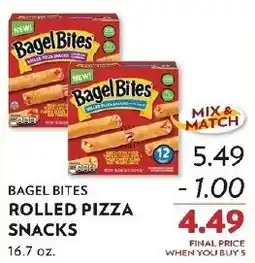 Reasors Bagel Bites rolled pizza snacks offer