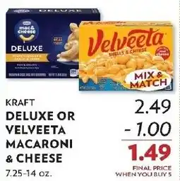 Reasors Kraft Deluxe or Velveeta Macaroni & Cheese offer