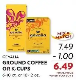 Reasors Gevalia ground coffee or k-cups offer