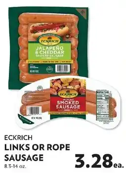 Reasors Eckrich links or rope sausage offer