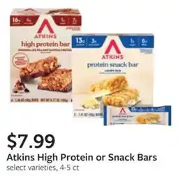 Fareway Atkins High Protein or Snack Bars offer