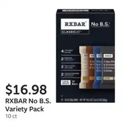 Fareway Rxbar no b.s. variety pack offer