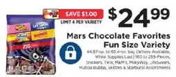 ShopRite Mars Chocolate Favorites Fun Size Variety offer