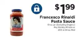 ShopRite Francesco Rinaldi Pasta Sauce offer