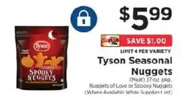 ShopRite Tyson Seasonal Nuggets offer