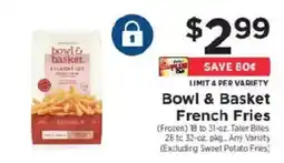 ShopRite Bowl & Basket French Fries offer