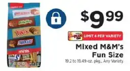 ShopRite Mixed M&M's Fun Size offer