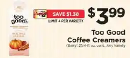 ShopRite Too Good Coffee Creamers offer