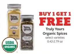 Fareway Truly Yours Organic Spices offer