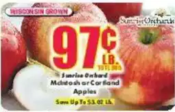 Super One Foods Sunrise Orchard McIntosh or Cortland Apples offer