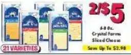 Super One Foods Crystal Farms Sliced Cheese offer