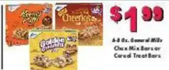 General Mills Cheex Mix Bars or Cured Treat Bars