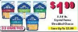 Super One Foods Crystal Farms Shredded Cheese offer