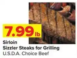 Shop 'n Save Sirloin Sizzler Steaks for Grilling offer