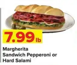 Shop 'n Save Margherita Sandwich Pepperoni or Hard Salami offer