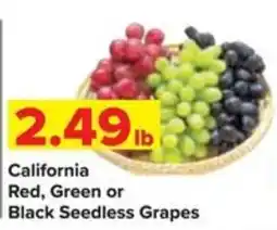 Shop 'n Save California Red, Green or Black Seedless Grapes offer