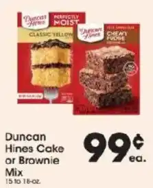Duncan Hines cake or brownie mix