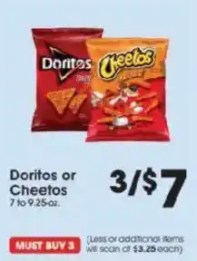 Price Rite Doritos or Cheetos offer