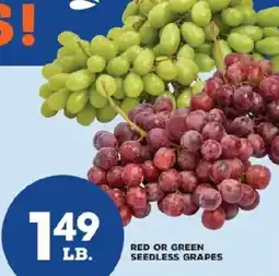 Price Rite Red or Green Seedless Grapes offer